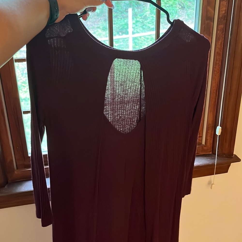 Burgundy Long Sleeve LUSH Dress from Nordstrom